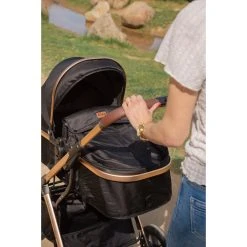 Ding Juna Black/Rose 3-in-1 Combi Kinderwagen Incl. Autostoel DI-381708 -KinderReisWereldNederland di 381708 8720289397173 ding black rose 04