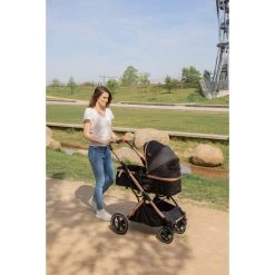 Ding Juna Grey/Silver 3-in-1 Combi Kinderwagen Incl. Autostoel DI-381710 -KinderReisWereldNederland di 381708 8720289397173 ding black rose 12 2