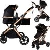 Ding Juna Black/Rose 3-in-1 Combi Kinderwagen Incl. Autostoel DI-381708