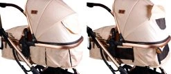Ding Juna Beige/Rose 3-in-1 Combi Kinderwagen Incl. Autostoel DI-381709 -KinderReisWereldNederland di 381709 8720289397166 juna beige rose 13 1