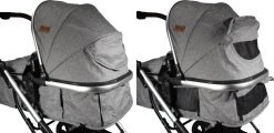 Ding Juna Grey/Silver 3-in-1 Combi Kinderwagen Incl. Autostoel DI-381710 -KinderReisWereldNederland di 381710 8720289397159 juna grey silver 13 1