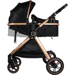 Ding Liam Black/Rose 3-in-1 Combi Kinderwagen Incl. Autostoel DI-381712 -KinderReisWereldNederland di 381712 5420067926702 ding liam black rose 03