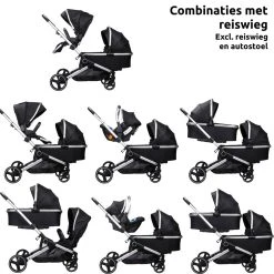 Ding Amigo Black/Silver Tandem Duowagen DI-191704 -KinderReisWereldNederland ding amigo black silver tandem duowagen di 191704 1