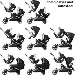 Ding Amigo Black/Silver Tweeling Kinderwagen Incl. 2 Autostoelen DI-191710 22 Ding Amigo Black/Silver Tweeling Kinderwagen Incl. 2 Autostoelen DI-191710 -KinderReisWereldNederland ding amigo black silver tweeling kinderwagen incl. 2 autostoelen di 191710 1 1