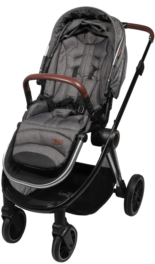 Ding Fenix Grey/Silver 3-in-1 Combi Kinderwagen Incl. Autostoel 2 Ding Fenix Grey/Silver 3-in-1 Combi Kinderwagen Incl. Autostoel - Afbeelding 2