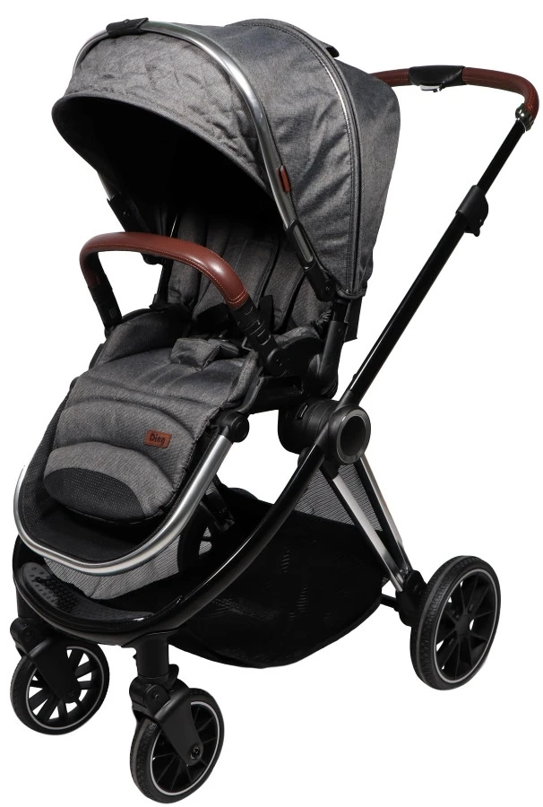 Ding Fenix Grey/Silver 3-in-1 Combi Kinderwagen Incl. Autostoel 3 Ding Fenix Grey/Silver 3-in-1 Combi Kinderwagen Incl. Autostoel - Afbeelding 3