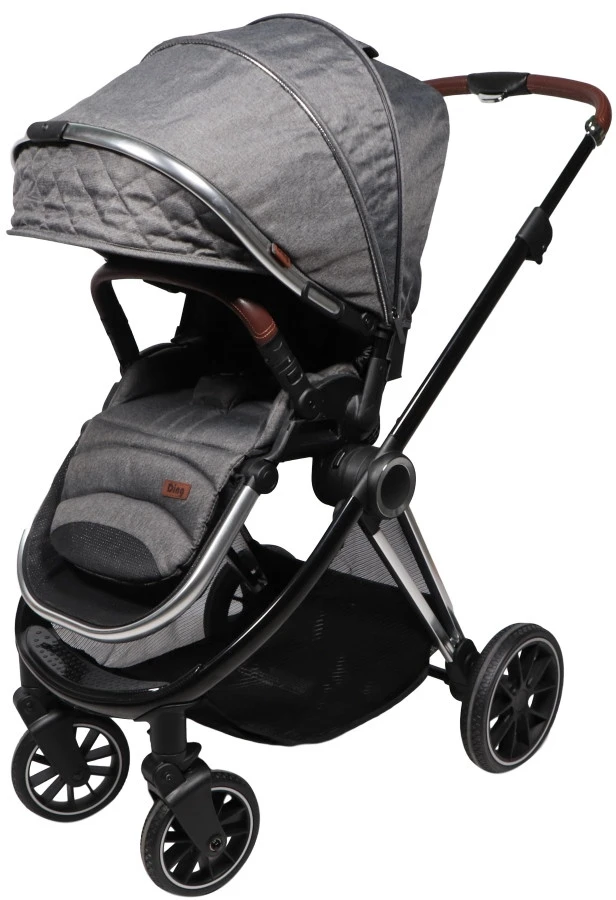 Ding Fenix Grey/Silver 3-in-1 Combi Kinderwagen Incl. Autostoel 4 Ding Fenix Grey/Silver 3-in-1 Combi Kinderwagen Incl. Autostoel - Afbeelding 4