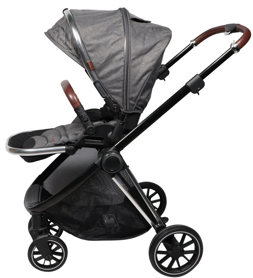Ding Fenix Grey/Silver 3-in-1 Combi Kinderwagen Incl. Autostoel 5 Ding Fenix Grey/Silver 3-in-1 Combi Kinderwagen Incl. Autostoel - Afbeelding 5