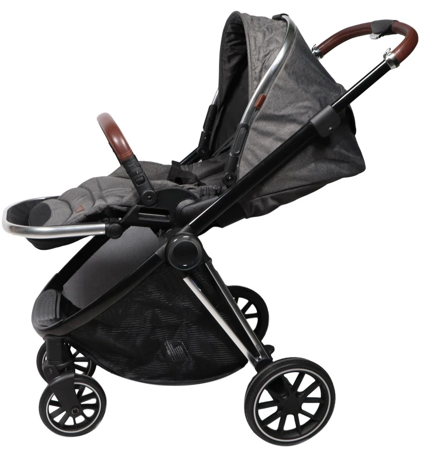 Ding Fenix Grey/Silver 3-in-1 Combi Kinderwagen Incl. Autostoel 7 Ding Fenix Grey/Silver 3-in-1 Combi Kinderwagen Incl. Autostoel - Afbeelding 7