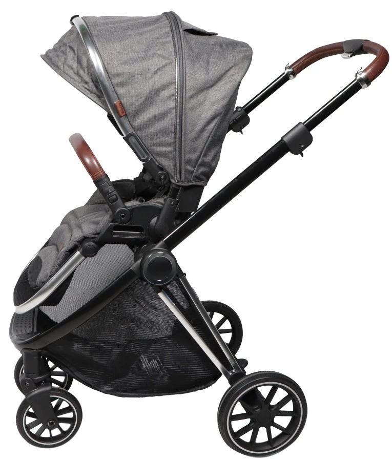 Ding Fenix Grey/Silver 3-in-1 Combi Kinderwagen Incl. Autostoel 6 Ding Fenix Grey/Silver 3-in-1 Combi Kinderwagen Incl. Autostoel - Afbeelding 6