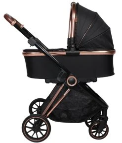 Ding Fenix Black/Rose 3-in-1 Combi Kinderwagen Incl. Autostoel -KinderReisWereldNederland ding fenix rose kinderwagen11 1