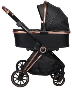 Ding Fenix Black/Rose 3-in-1 Combi Kinderwagen Incl. Autostoel -KinderReisWereldNederland ding fenix rose kinderwagen12 1