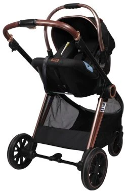 Ding Fenix Black/Rose 3-in-1 Combi Kinderwagen Incl. Autostoel -KinderReisWereldNederland ding fenix rose kinderwagen19