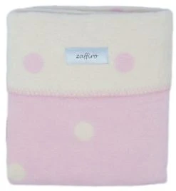 Zaffiro Ecru & Roze Gestipt 100 X 150 Cm Ledikantdeken 15274 -KinderReisWereldNederland ecrurozestippendeken 4