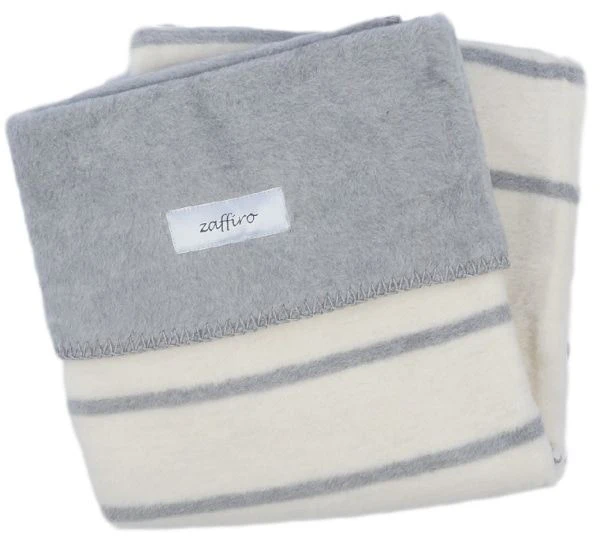 Zaffiro Grijs & Ecru Gestreept 75 X 100 Cm Wiegdeken 15083 1 Zaffiro Grijs & Ecru Gestreept 75 X 100 Cm Wiegdeken 15083