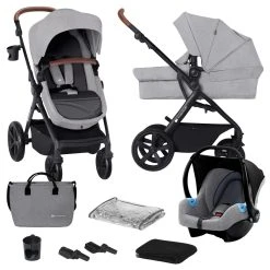 Kinderkraft A-Tour Light Grey 3-in-1 Kinderwagen Incl. Autostoel KSATOU00LGR3000