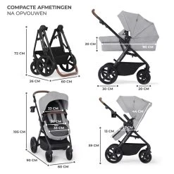 Kinderkraft A-Tour Light Grey 3-in-1 Kinderwagen Incl. Autostoel KSATOU00LGR3000 -KinderReisWereldNederland kinderkraft a tour light grey 3 in 1 kinderwagen incl. autostoel ksatou00lgr3000 13