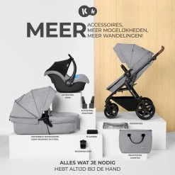 Kinderkraft A-Tour Light Grey 3-in-1 Kinderwagen Incl. Autostoel KSATOU00LGR3000 -KinderReisWereldNederland kinderkraft a tour light grey 3 in 1 kinderwagen incl. autostoel ksatou00lgr3000 14