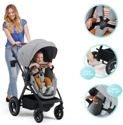 Kinderkraft B-Tour Ash Grey 3-in-1 Combi Kinderwagen Incl. Autostoel KSBTOU00DGR3000 -KinderReisWereldNederland kinderkraft b tour 3 in 1 ash grey wandelwagen ksbtou00dgr3000 13 1920x1920