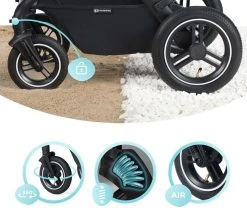 Kinderkraft B-Tour Deep Black 3-in-1 Combi Kinderwagen Incl. Autostoel KSBTOU00BLK3000 -KinderReisWereldNederland kinderkraft b tour 3 in 1 deep black wandelwagen ksbtou00blk3000 14