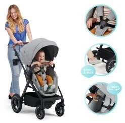 Kinderkraft B-Tour Deep Black 3-in-1 Combi Kinderwagen Incl. Autostoel KSBTOU00BLK3000 -KinderReisWereldNederland kinderkraft b tour 3 in 1 deep black wandelwagen ksbtou00blk3000 16