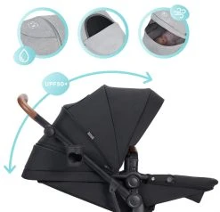 Kinderkraft B-Tour Deep Black 3-in-1 Combi Kinderwagen Incl. Autostoel KSBTOU00BLK3000 -KinderReisWereldNederland kinderkraft b tour 3 in 1 deep black wandelwagen ksbtou00blk3000 8