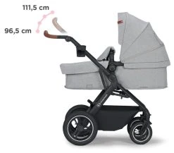 Kinderkraft B-Tour Silver Grey 3-in-1 Combi Kinderwagen Incl. Autostoel KSBTOU00LGR3000 -KinderReisWereldNederland kinderkraft b tour 3 in 1 silver grey wandelwagen ksbtou00lgr3000 7 1920x1920