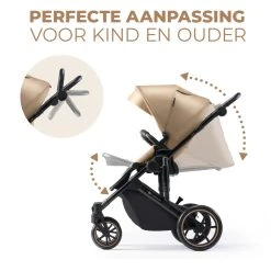 Kinderkraft Prime 2 Sandrose Beige 3-in-1 Kinderwagen Incl. Autostoel KSPRIM02BEG3000 -KinderReisWereldNederland kinderkraft prime 2 beige 3 in 1 kinderwagen ksprim02beg3000 7