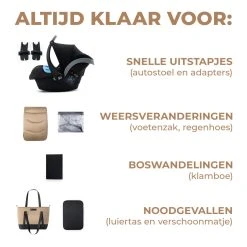 Kinderkraft Prime 2 Sandrose Beige 3-in-1 Kinderwagen Incl. Autostoel KSPRIM02BEG3000 -KinderReisWereldNederland kinderkraft prime 2 beige 3 in 1 kinderwagen ksprim02beg3000 8