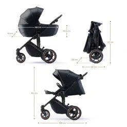 Kinderkraft Prime 2 Venezian Black 3-in-1 Kinderwagen Incl. Autostoel KSPRIM02BLK3000 -KinderReisWereldNederland kinderkraft prime 2 venezian black 3in1 kinderwagen ksprim02blk3000 2