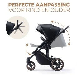 Kinderkraft Prime 2 Venezian Black 3-in-1 Kinderwagen Incl. Autostoel KSPRIM02BLK3000 -KinderReisWereldNederland kinderkraft prime 2 venezian black 3in1 kinderwagen ksprim02blk3000 4