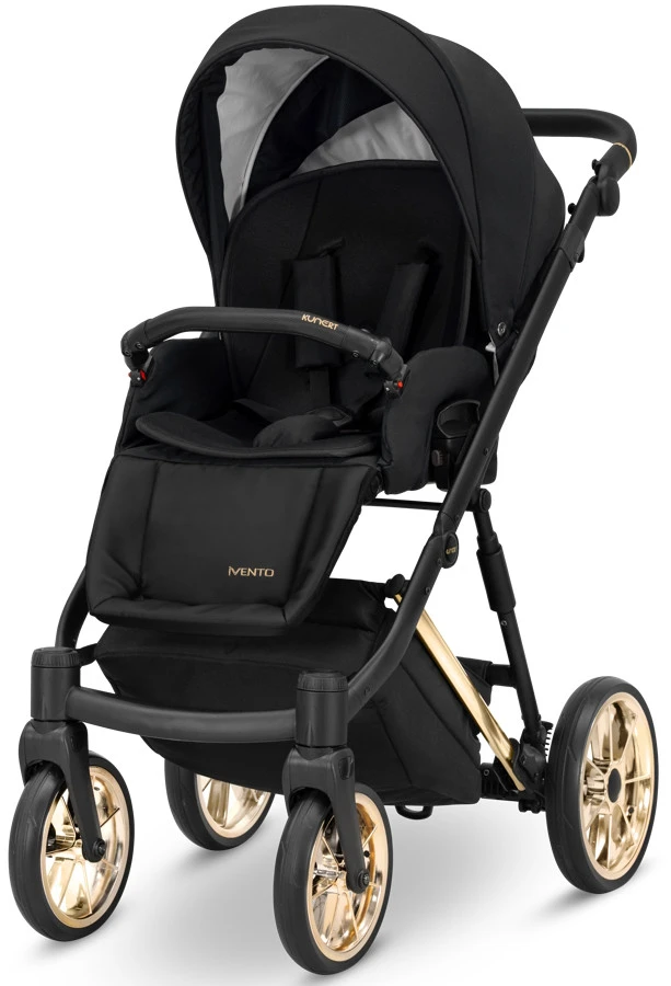 Kunert Ivento Premium Gold Deep Black 2-in-1 Kinderwagen IVE-12-GOLD 2 Kunert Ivento Premium Gold Deep Black 2-in-1 Kinderwagen IVE-12-GOLD - Afbeelding 2