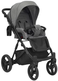 Kunert Lazzio Black Eco-Leather 2-in-1 Kinderwagen LAZ-11-BLACK -KinderReisWereldNederland kunert lazzio 2 in 1 kinderwagen laz 11 4