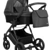 Kunert Lazzio Black Eco-Leather 2-in-1 Kinderwagen LAZ-11-BLACK