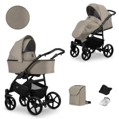 Kunert Mata Black Mocca 2-in-1 Combi Kinderwagen MATA-02-BLACK -KinderReisWereldNederland kunert mata black mocca 2 in 1 combi kinderwagen mata 02 black 4