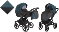 Kunert Talisman Black Green 2-in-1 Kinderwagen TA-04-BLACK -KinderReisWereldNederland kunert talisman black green 2 in 1 kinderwagen ta 04 black 0