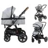 Lorelli Lora Cool Grey Elephants 3-in-1 Combi Kinderwagen Incl. Autostoel 1002128-2123D