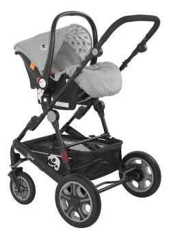 Lorelli Lora Cool Grey Elephants 3-in-1 Combi Kinderwagen Incl. Autostoel 1002128-2123D -KinderReisWereldNederland lorelli lora cool grey elephants 3 in 1 7