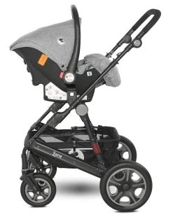 Lorelli Lora Cool Grey Elephants 3-in-1 Combi Kinderwagen Incl. Autostoel 1002128-2123D -KinderReisWereldNederland lorelli lora cool grey elephants 3 in 1 8