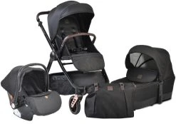 Cangaroo Macan Black 3-in-1 Combi Kinderwagen Incl. Autostoel 2826