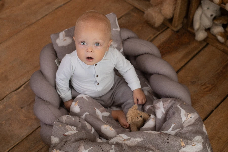 MamaLoes Amy Bamboo Nature Goose Nut 60 X 80 Cm Deken 82666 3 MamaLoes Amy Bamboo Nature Goose Nut 60 X 80 Cm Deken 82666 - Afbeelding 3