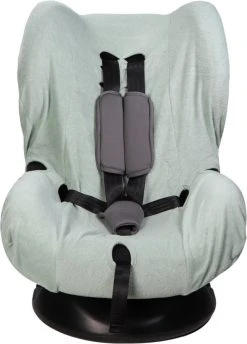 MamaLoes Badstof Stone Green Groep 1+ Autostoelhoes ML6387