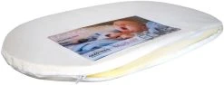 MamaLoes Madelief 32x72x4 Cm Ovaal Kinderwagen- En Wiegmatras Km401 -KinderReisWereldNederland mamaloes madelief 32x72x4 cm wiegmatras afneembare hoes 2
