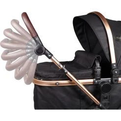 MamaLoes Marly Zwart/Antraciet 3-in-1 Combi Kinderwagen Incl. Autostoel ML050103 -KinderReisWereldNederland mamaloes marly zwart rose 3 in 1 combi kinderwagen incl. autostoel ml050102 05