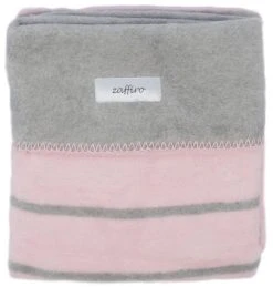 Zaffiro Grijs & Lichtroze Gestreept 75 X 100 Cm Wiegdeken 15120 -KinderReisWereldNederland rozegrijzestrependeken 4