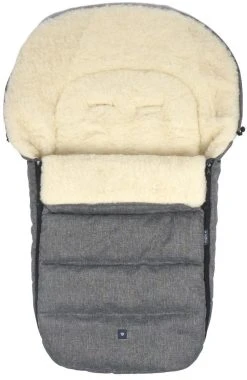 Zaffiro Wol Grijs Melange Universele Afritsbare Voetenzak S77