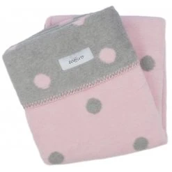 Zaffiro Grijs & Roze Gestipt 75 X 100 Cm Wiegdeken 15069