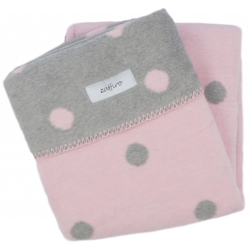 Zaffiro Grijs & Roze Gestipt 75 X 100 Cm Wiegdeken 15069 1 Zaffiro Grijs & Roze Gestipt 75 X 100 Cm Wiegdeken 15069