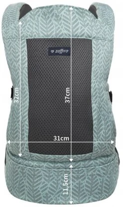 Zaffiro City Air Graphite Leaves Ergonomische Draagzak 7381 -KinderReisWereldNederland zaffiro city air beige leaves draagzak 7398 4 1