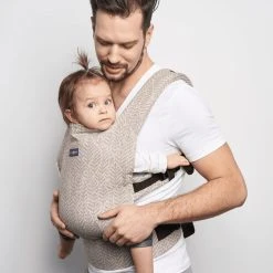 Zaffiro City Beige Leaves Ergonomische Draagzak 45394 -KinderReisWereldNederland zaffiro city beige leaves ergonomische draagzak 2